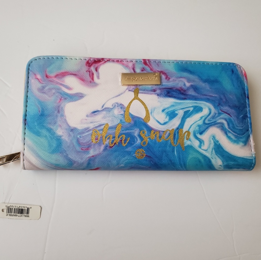 Simply Southern "Oh Snap" Zip Wallet
Marbled color